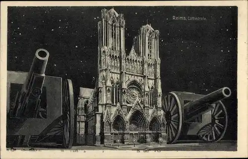 Ak Reims-Marne, Kathedrale