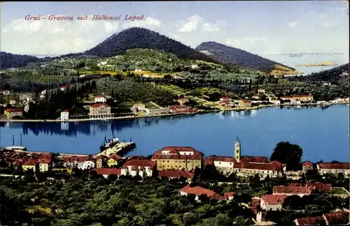 Ak Gruž Gravosa Dubrovnik Kroatien, Ort mit Halbinsel Lapad