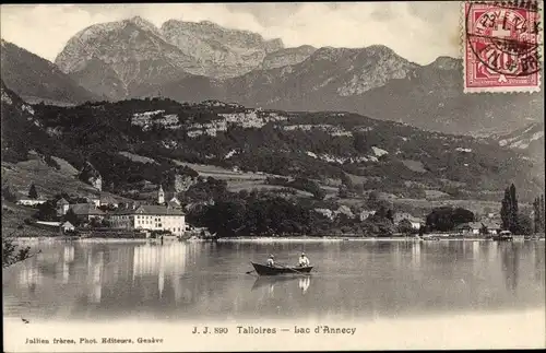 Ak Talloires Montmin Haute Savoie, See von Annecy