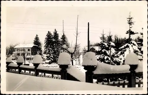 Ak Les Rousses Jura, La Frénaie von der Terrasse des Hôtel de France aus gesehen