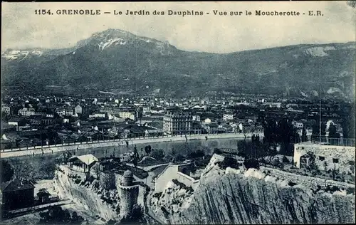 Ak Grenoble-Isère, Jardin des Dauphins, Moucherotte