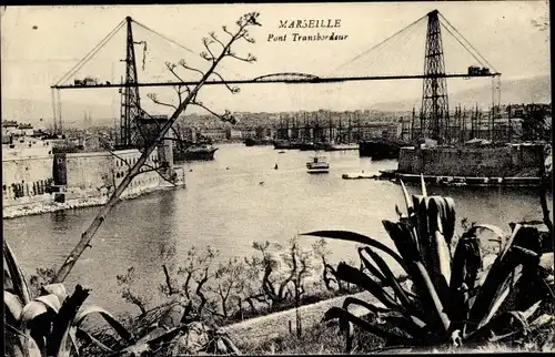 Ak Marseille Bouches du Rhône, Schwebefähre