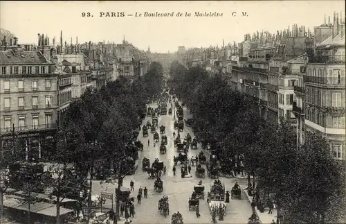 Ak Paris I., Boulevard de la Madeleine