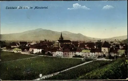 Ak Turckheim Türkheim Elsass Haut Rhin, Gesamtansicht