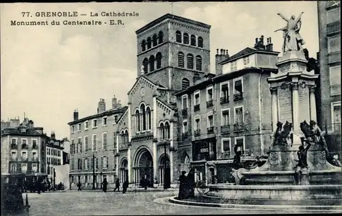 Ak Grenoble Isère, Kathedrale, Monument du Centenaire