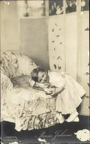 Ak Prinzessin Juliana der Niederlande, Kinderportrait