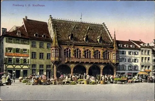Ak Freiburg im Breisgau, Kaufhaus, Markt
