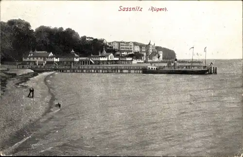 Ak Sassnitz auf Rügen, Seebrücke