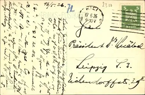 Ak Kiel, Kleiner Kiel mit Rathaus, Stadttheater