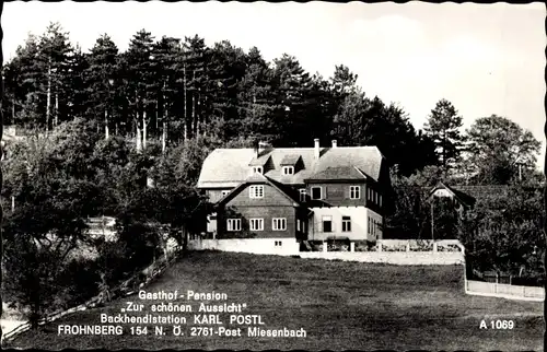 Ak Miesenbach Niederösterreich, Gasthaus Karl Postl, Zur schönen Aussicht