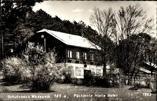 Ak Muggendorf Pernitz Niederösterreich, Schutzhaus Waxeneck, Pächterin Maria Hofer