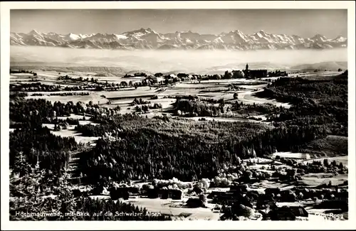 Ak Höchenschwand im Schwarzwald, Schweizer Alpen, Panorama