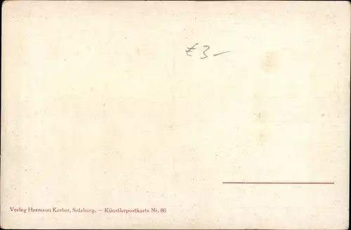 Künstler Ak Compton, E. T., Salzburg in Österreich, Festung und Nonnberg