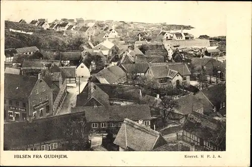 Ak Dänemark, Luftbild vom Ort