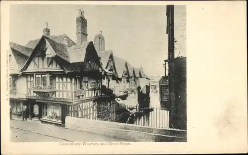Ak Canterbury Kent England, Weavers, River Stour