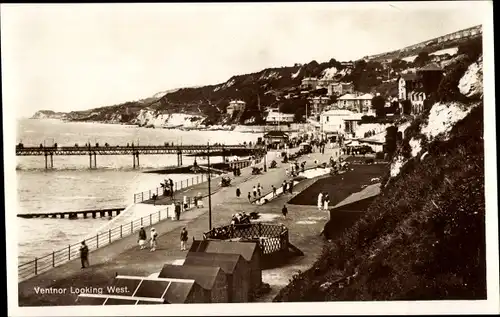 Ak Ventnor Isle of Wight England, Promenade, Brücke