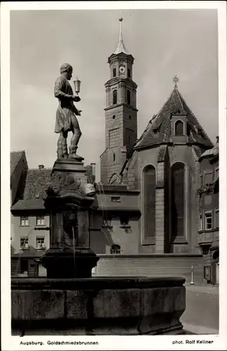 Ak Augsburg in Schwaben, Goldschmiedsbrunnen