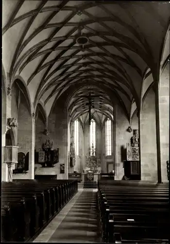 Ak Schwaigern in Württemberg, Schiff, Chor, evangelische Stadtkirche, älterer Teil, um 1200