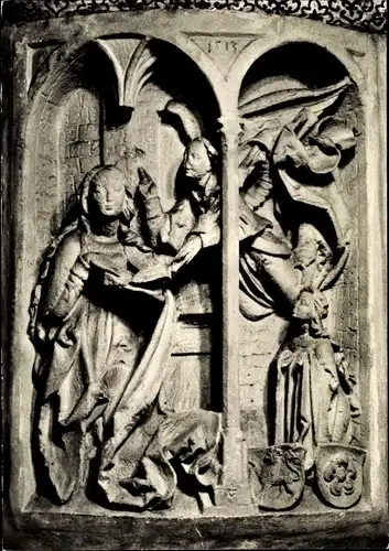 Ak Langenzenn in Mittelfranken, Stadtkirche, Englischer Gruß, Veit Staß, 1513