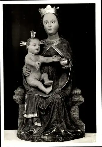 Ak Thaining in Oberbayern, St. Wolfgang, Madonna