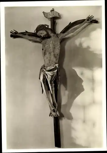 Ak Altenhohenau am Inn, Klosterkirche, Dominikanerinnen, Mystiker-Crucifix, 13. Jahrhundert