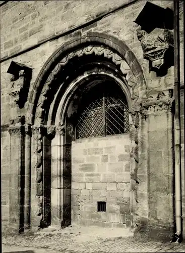 Ak Bamberg in Oberfranken, Dom, Romanisches Portal, Westseite, Karmeliterkloster