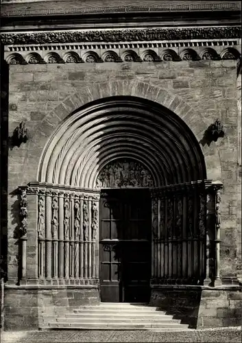 Ak Bamberg in Oberfranken, Dom, Fürstenportal, ehemals Ecclesias und Synagoge