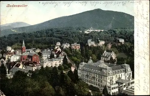 Ak Badenweiler im Schwarzwald, Panorama, Kirche