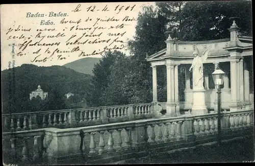 Ak Baden Baden am Schwarzwald, Echo, Denkmal