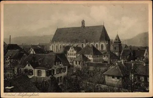 Ak Schwäbisch Gmünd in Württemberg, Heiligkreuzkirche