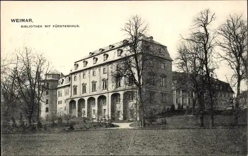 Ak Weimar in Thüringen, Bibliothek, Fürstenhaus