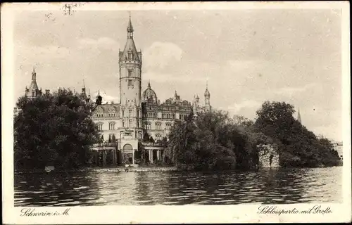 Ak Schwerin in Mecklenburg, Schloss, Grotte