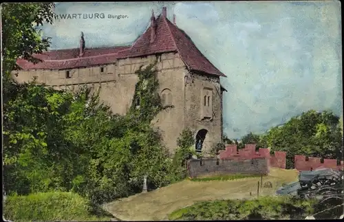 Ak Lutherstadt Eisenach in Thüringen, Wartburg, Burgtor