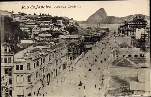 Ak Rio de Janeiro Brasilien, Avenue Centrale