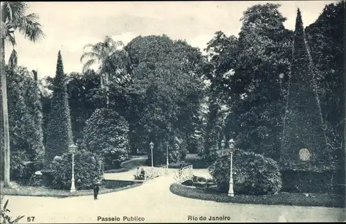 Ak Rio de Janeiro Brasilien, Passeio Publico