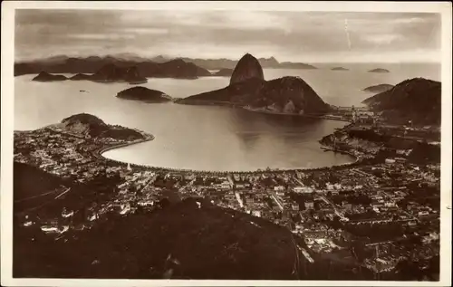 Ak Rio de Janeiro Brasilien, Panorama, Zuckerhut