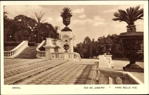 Ak Rio de Janeiro Brasilien, Parc Belle Vue