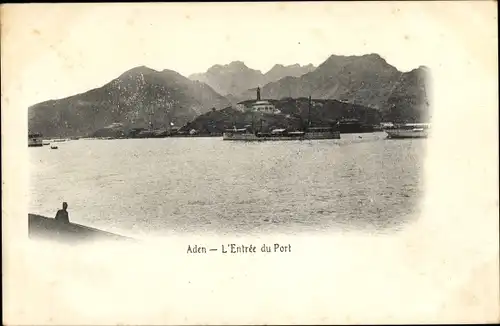 Ak Aden Jemen, Hafeneinfahrt, Schiffe