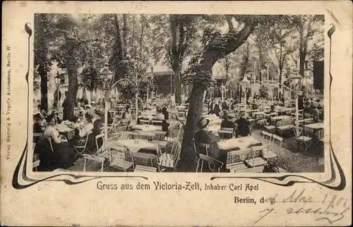 Ak Berlin Tiergarten, Victoria-Zelt, Garten