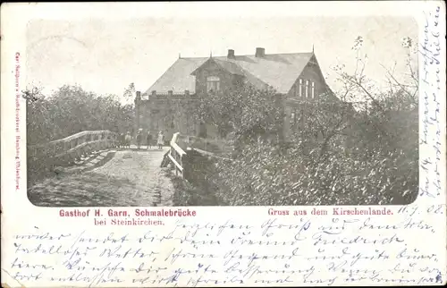 Ak Steinkirchen Altes Land Niedersachsen, Gasthof H. Garn, Schmalebrücke