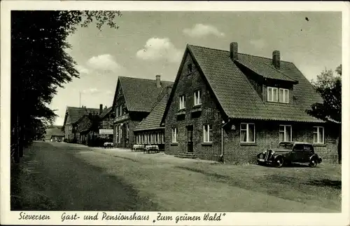 Ak Sieversen Rosengarten Niedersachsen, Gasthaus Pensionshaus Zum grünen Wald