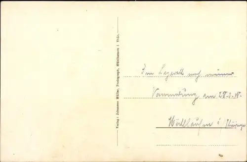 Ak Mühlhausen in Thüringen, Partie vor der Georgischule