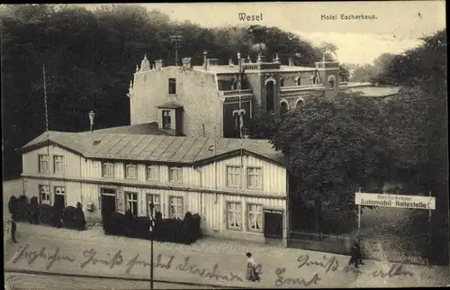 Ak Wesel am Niederrhein, Hotel Escherhaus