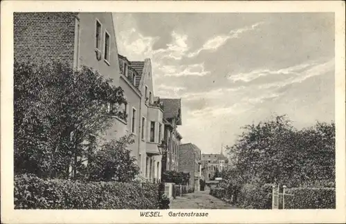 Ak Wesel am Niederrhein, Gartenstraße