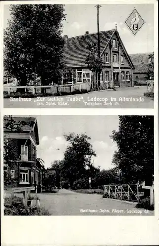 Ak Ladekop Jork im Alten Land, Gasthaus zur weißen Taube