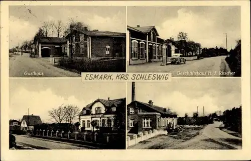 Ak Esmark Mittelangeln Schleswig Holstein, Gasthaus, Geschäftshaus H.J. Ritscher