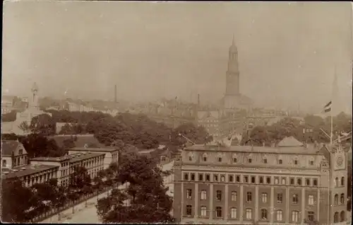 Foto Ak Hamburg, Amtsgebäude, Turm, Seewartenstraße