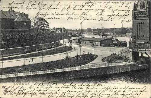 Ak Hansestadt Lübeck, Hafen