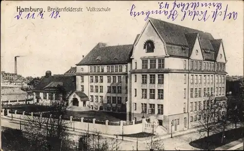 Ak Hamburg,  Breitenfelderstraße, Volksschule