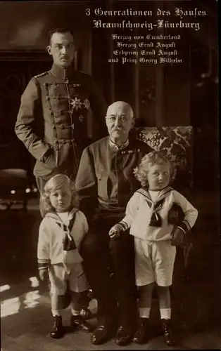 Ak Herzog Ernst August von Braunschweig Lüneburg, Herzog von Cumberland, Erbprinz, Georg Wilhelm